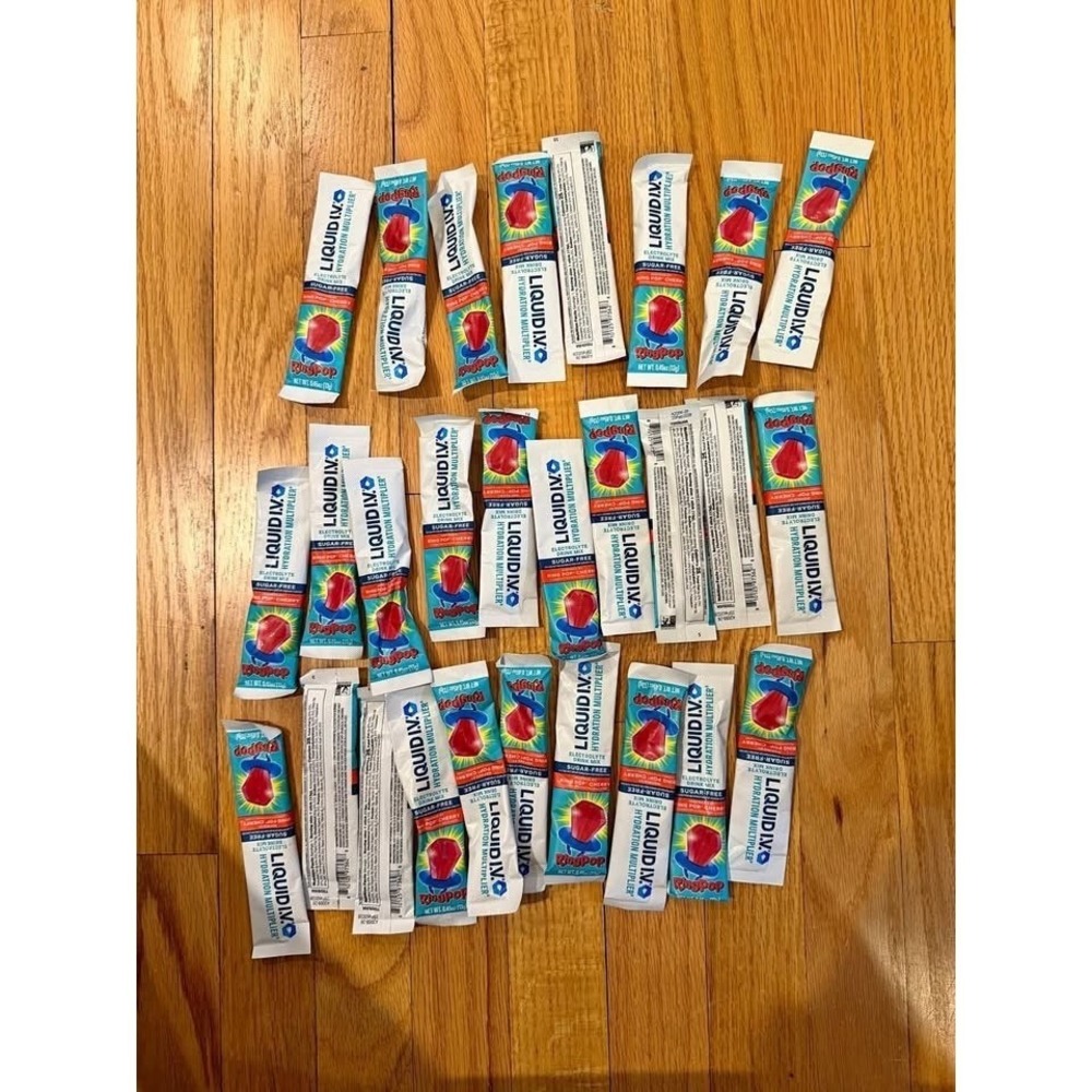 Liquid IV hydration multiplier, electrolyte ring pop cherry sugarfree 28 packets